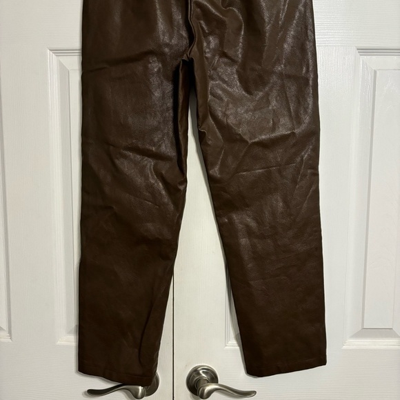 Princess Polly Dusty Brown Leather Pants - Picture 6 of 10